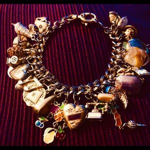 Loaded Goldtone Charm Bracelet
